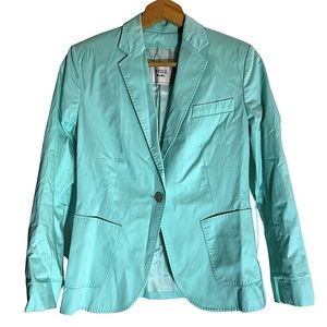 Weill Cotton single Button  Blazer. Designed in Paris robins egg blue‎